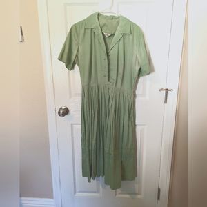 True Vintage Retro Sherry Kent Dress Green Size L-XL 1950s 1960s